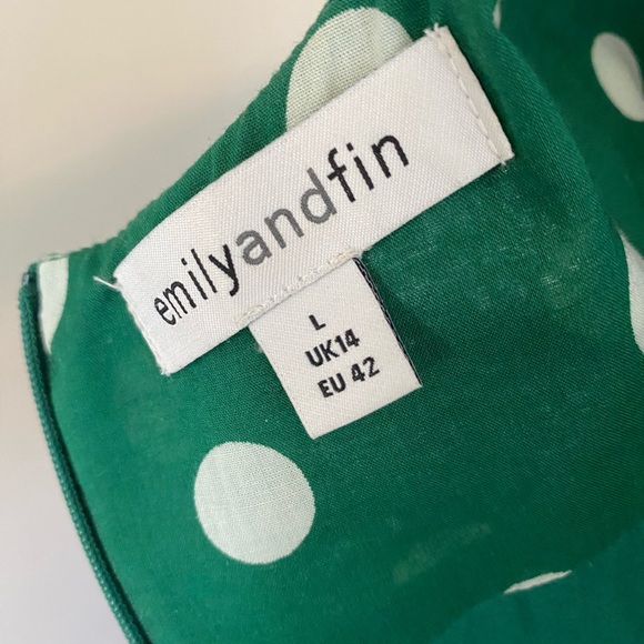 💚 EMILY and FIN POLKA DOT SWING COTTON RETRO PRETTY DRESS - Picture 7 of 10